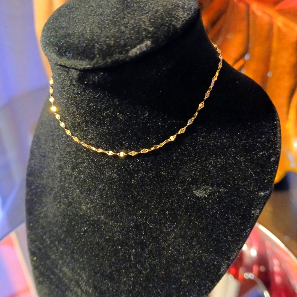 10kt Real Yellow Gold Mirror accent bracelet - Picture 4 of 11